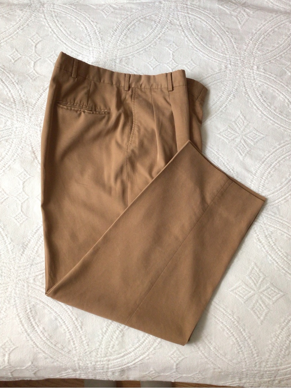 Vintage Bobby Jones Men's Pleated Dress Pants in Camel Brown